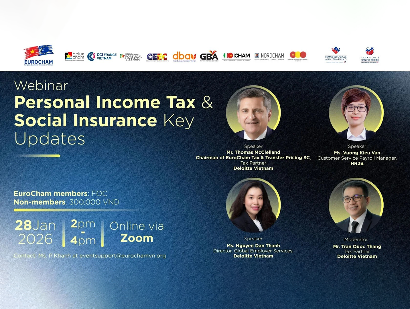 [ EuroCham x HR2B x Deloitte – Webinar] Personal Income Tax & Social Insurance Key Updates